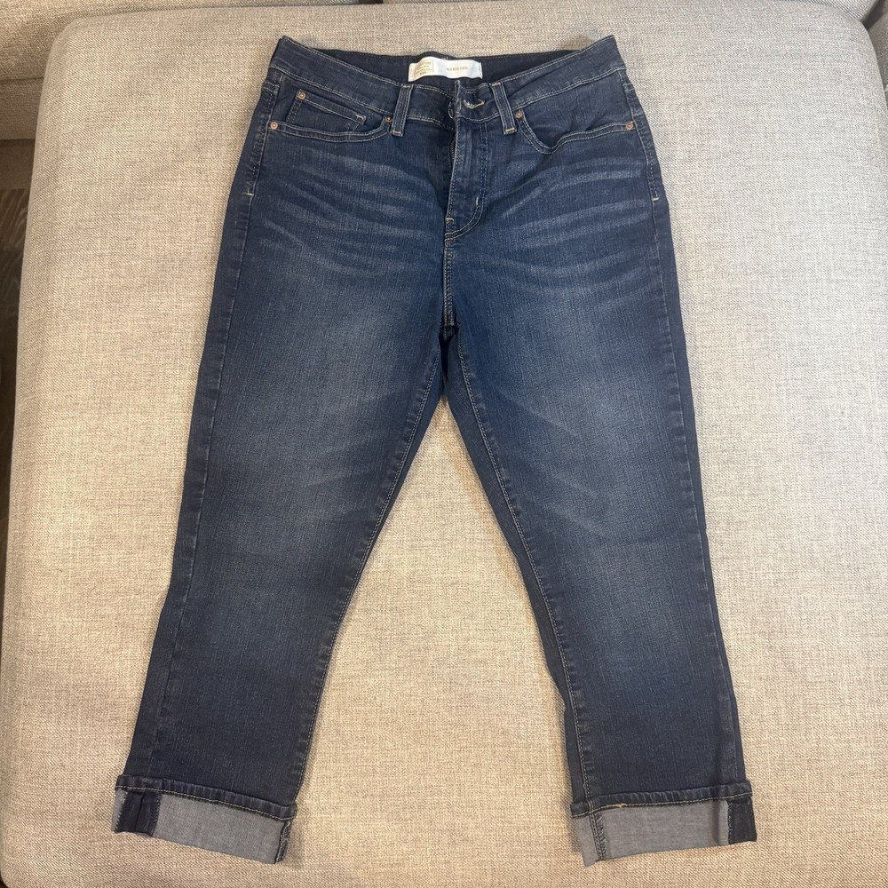 Levi's Signature‎ Capri Jeans Womens 10 Dark Wash Mid Rise Denim Cropped